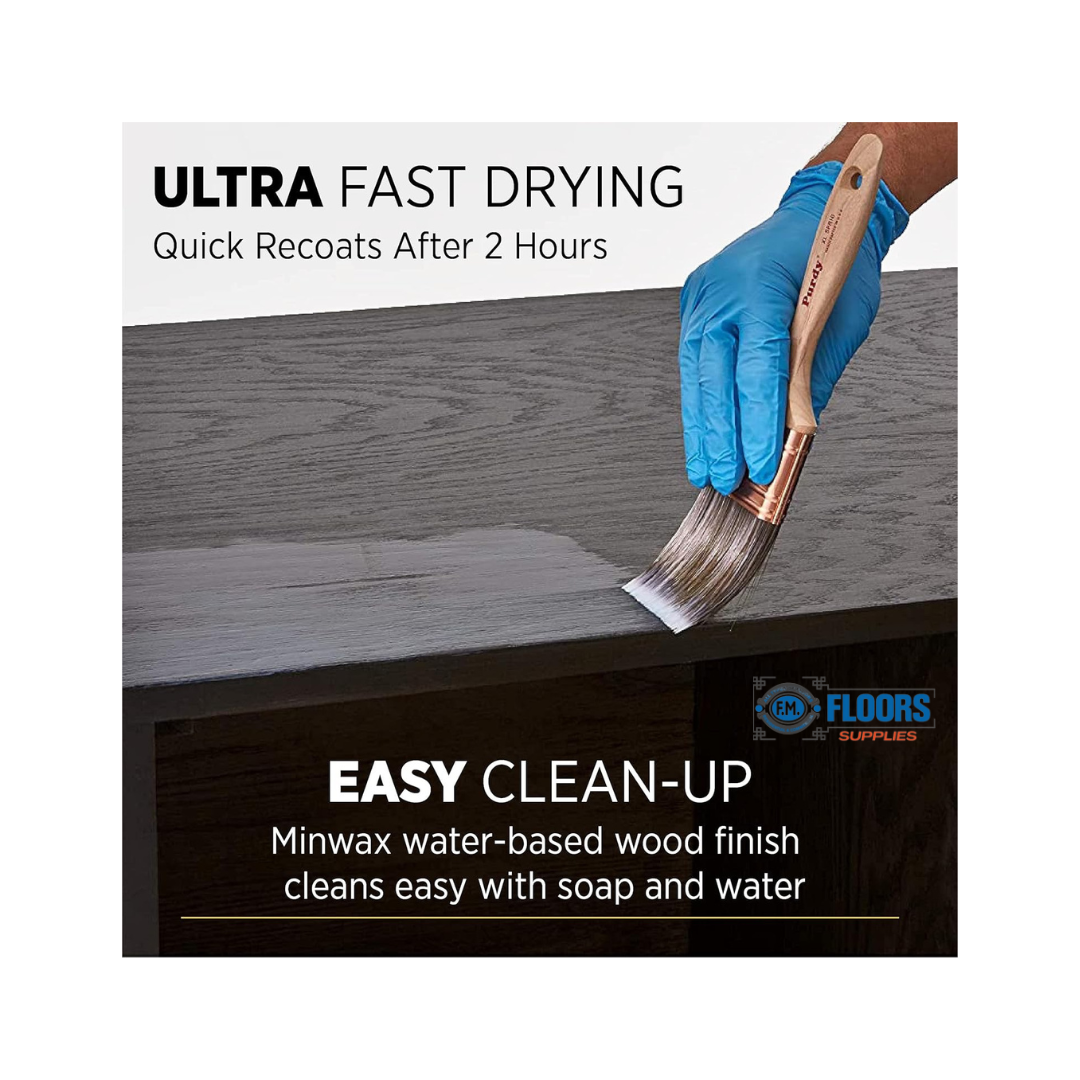 Minwax Polycrylic Clear Satin Water-based Interior Polyurethane QT