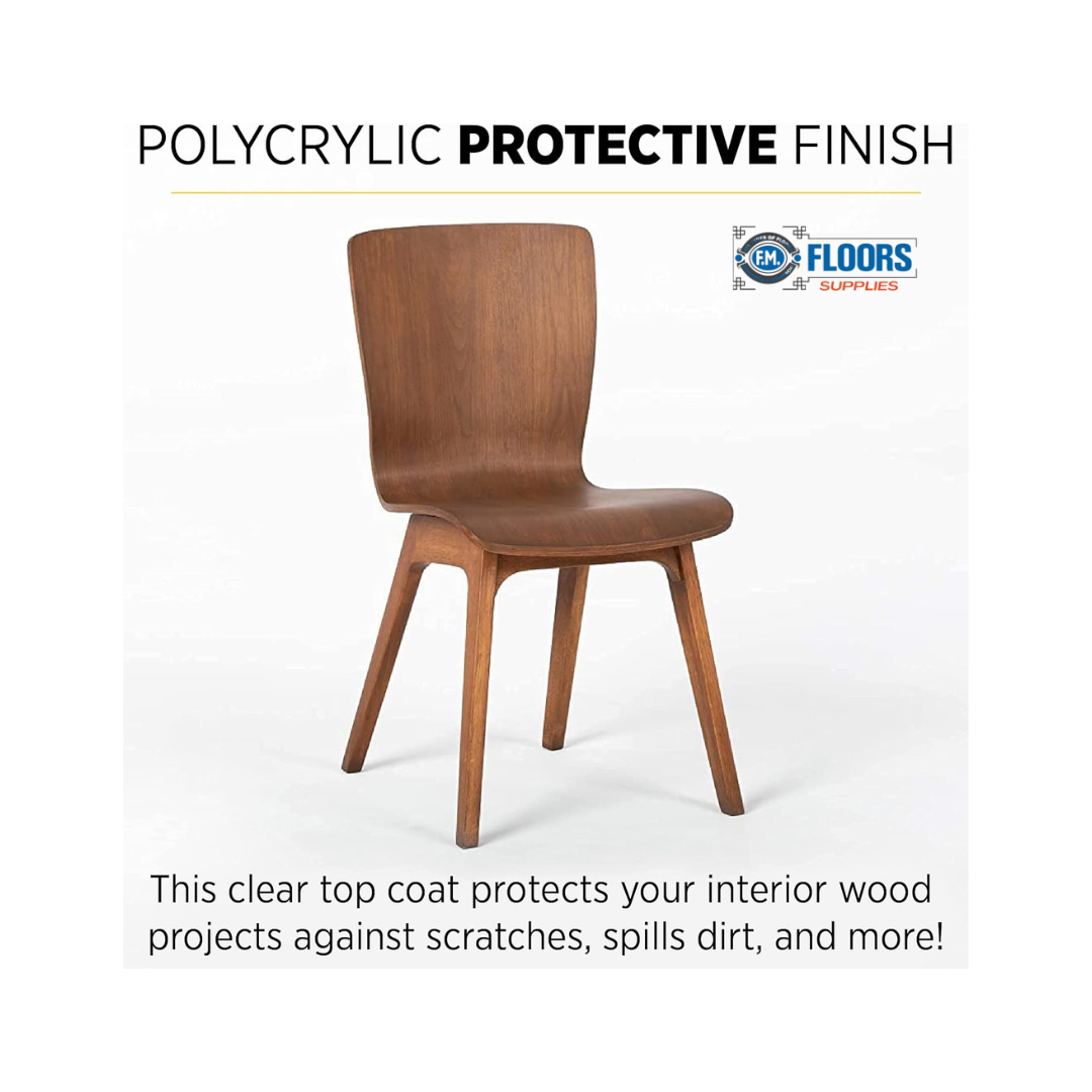 Minwax Polycrylic Clear Satin Water-based Interior Polyurethane QT
