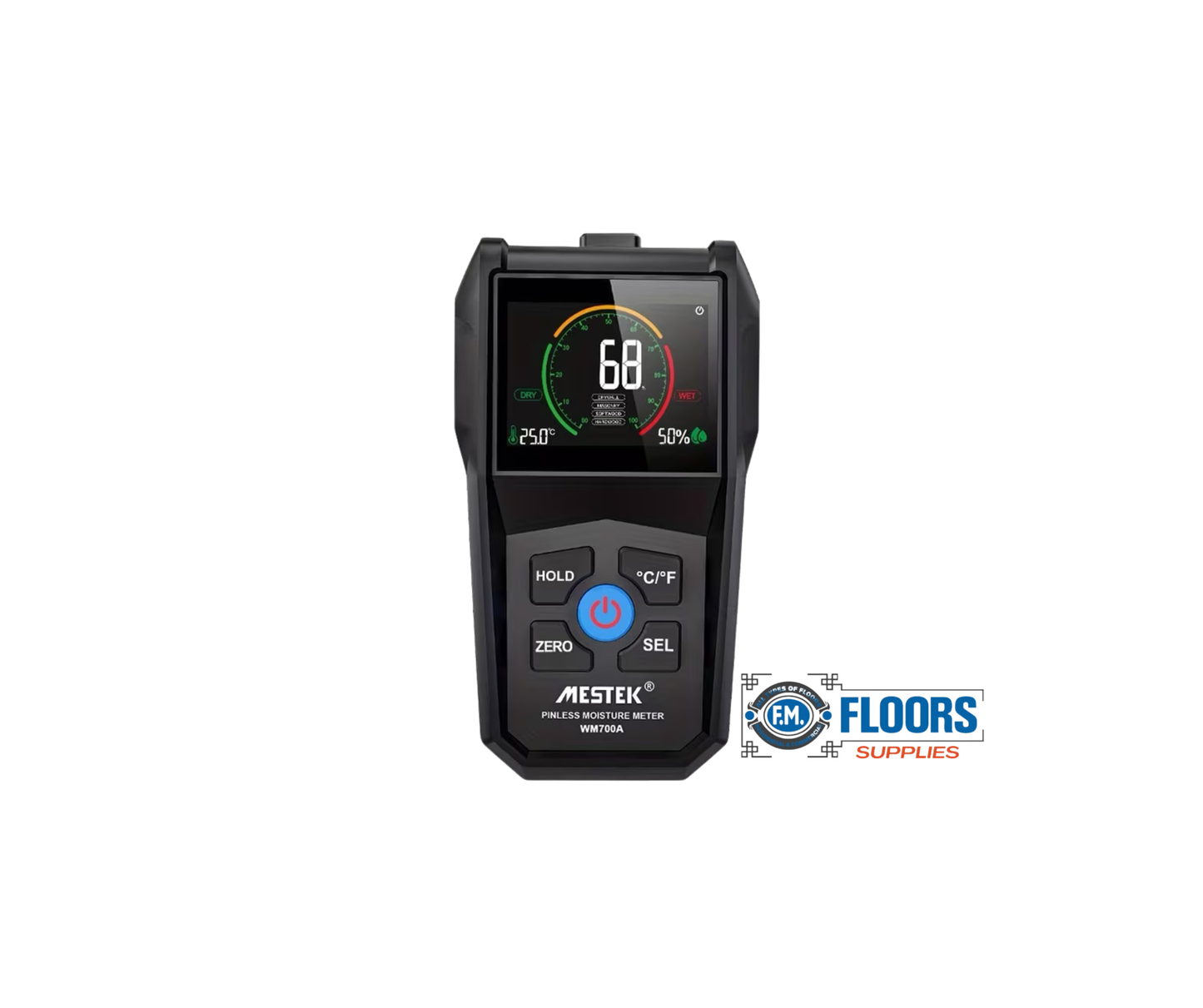 Digital Touchless Wood Moisture Meter w/ Color Display (Electromagnetic) – Non-Invasive Humidity Tester for Woodworking, Flooring, Renovation