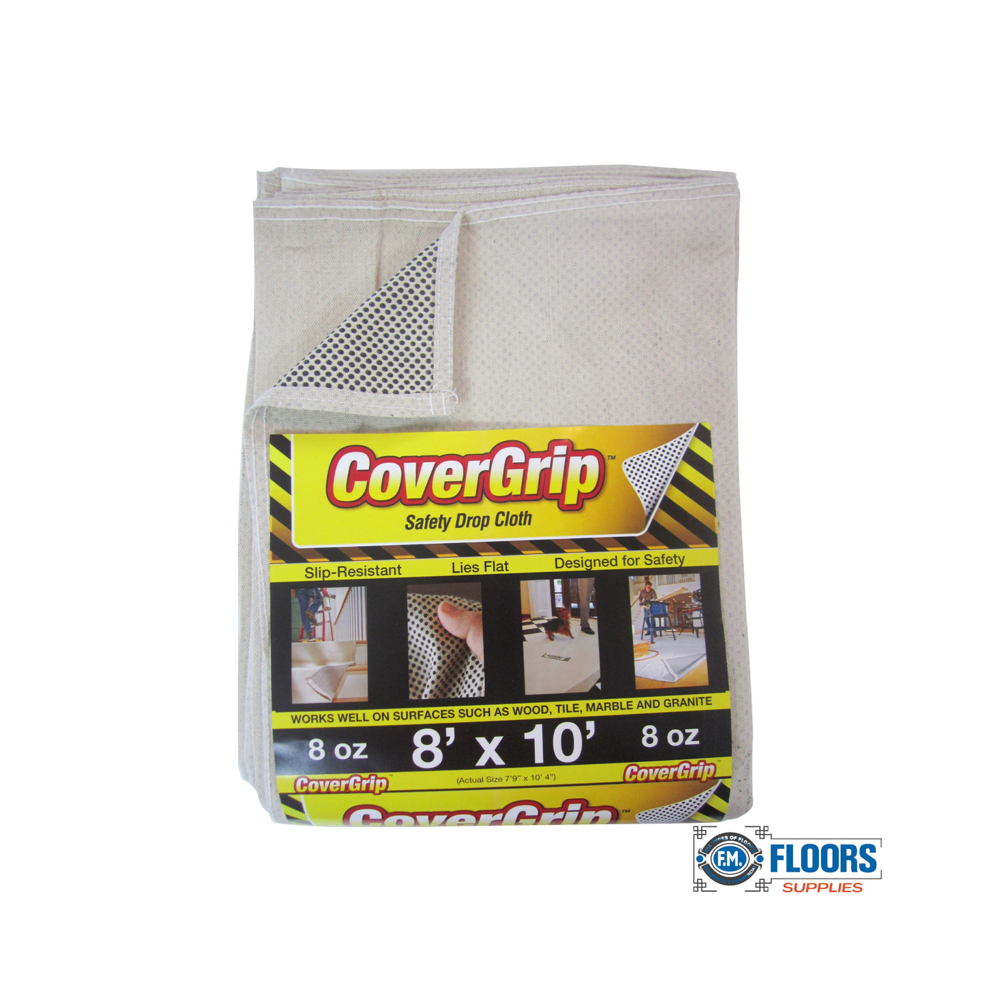 CoverGrip Safety Drop Cloth 8'x10'
