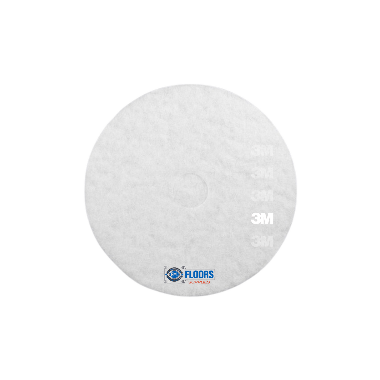 3M 16" 5 /16 White Buffer Pad