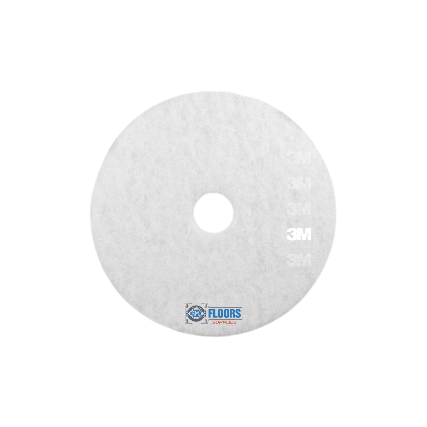 3M 16" 5 /16 White Buffer Pad