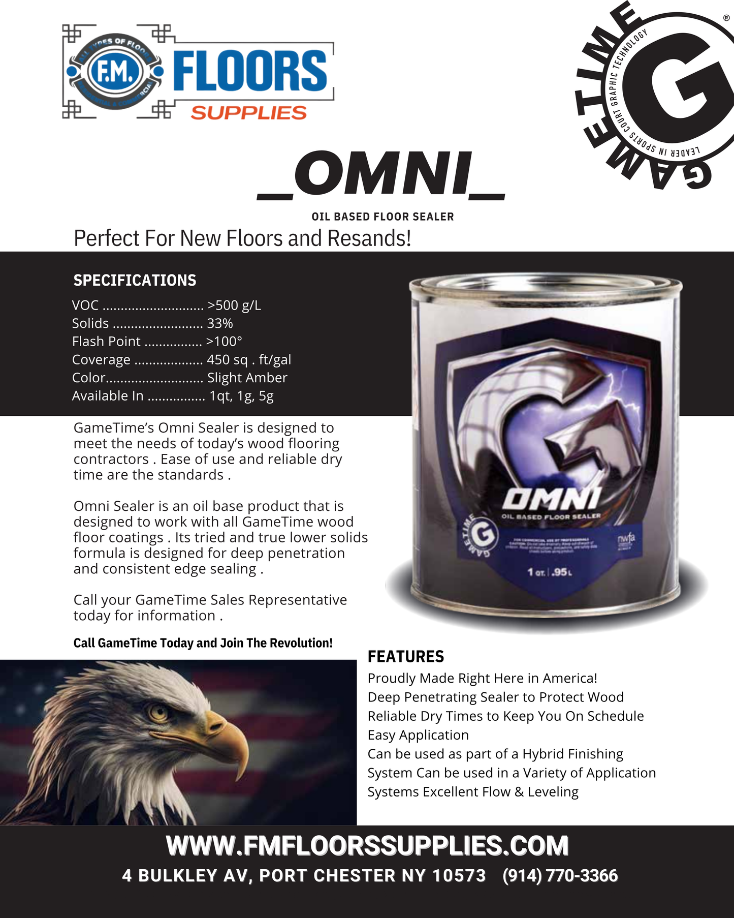 Omni Oil Based Floor Sealer 1Q - Gametime Leader in Sports Courts Graphic Technology | FM FLOORS SUPPLIES