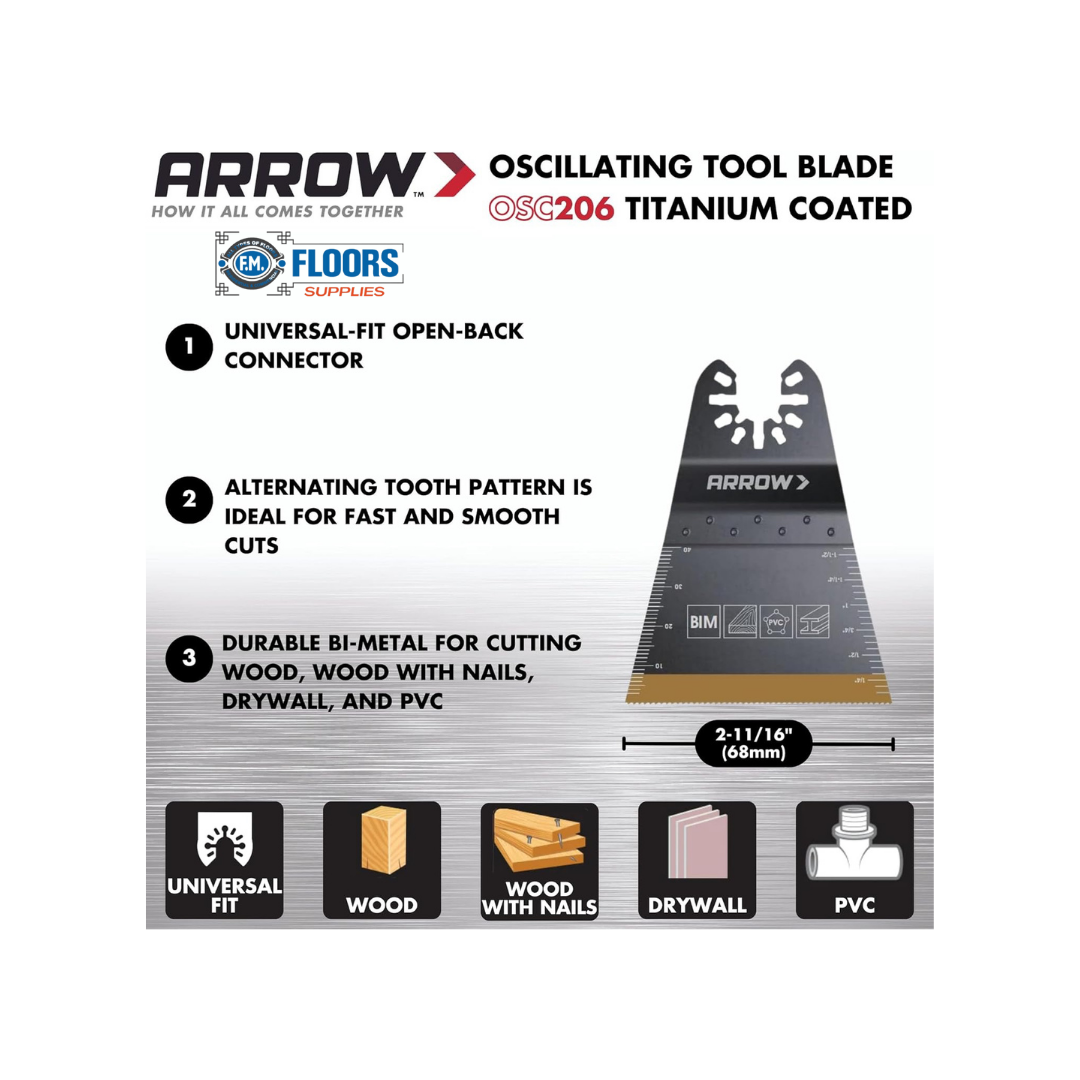 Arrow Fastener 2 11/16" Titanium Wood & Nail Blade 3PC