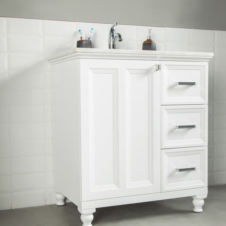 Isabel 30" White Bathroom Cabinet
