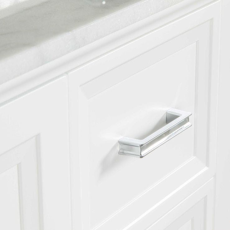 Isabel 72" White Double Bowls Bathroom Cabinet