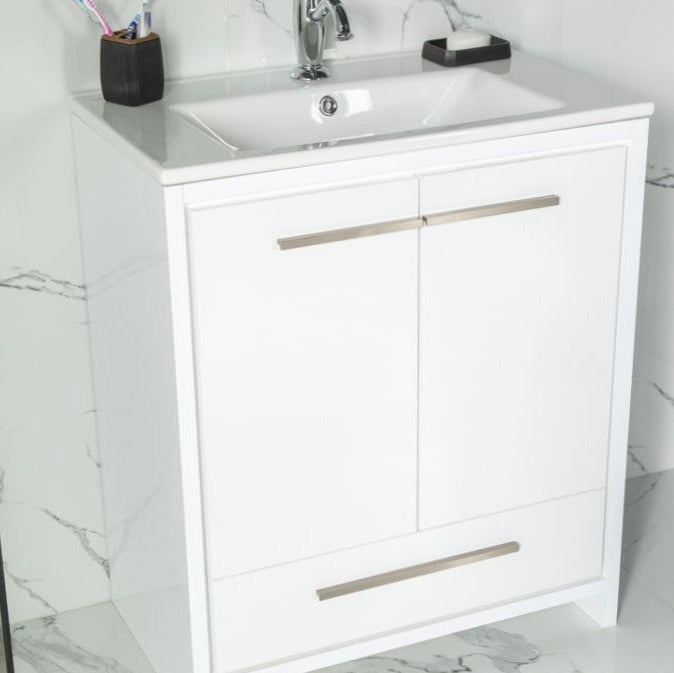 Arte 30" White Bathroom Cabinet