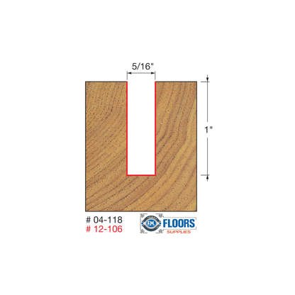 5/16" Double Flute Straight Bit | FM FLOORS SUPPLIES