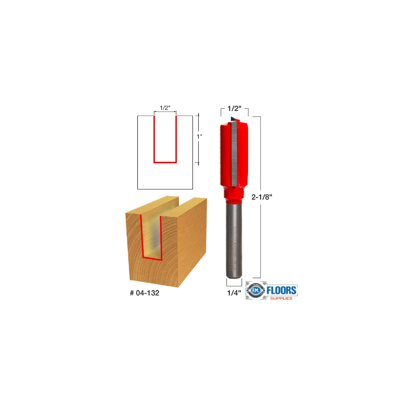 Freud 1/2" Double Flute Straight Router Bit – TiCo™ Carbide for Grooving, CNC & Edge Routing | FM FLOORS SUPPLIES