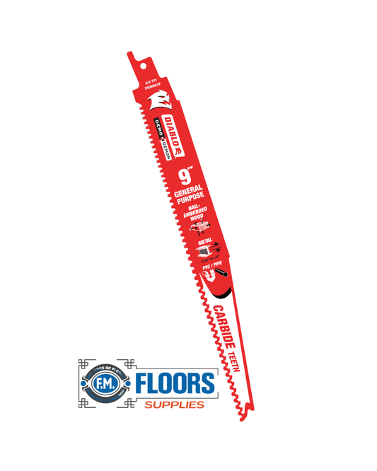 Diablo - 9" Demo Demon™ Carbide Teeth Reciprocating Saw Blade – 6/9 TPI | Heavy-Duty General Purpose Demolition