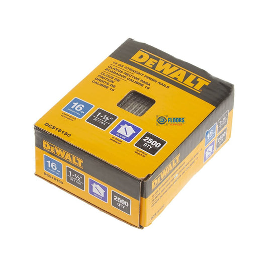 DEWALT 1-1/2-In. 16-Gauge Straight Finish Nails (2500 Ct.)