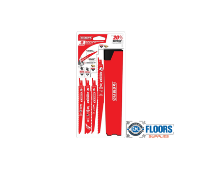 Diablo Bi-Metal Reciprocating Saw Blade Set, 6-Piece – Wood & Metal Demolition, Heavy-Duty Cutting