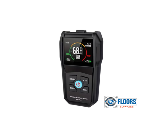 Digital Touchless Wood Moisture Meter w/ Color Display (Electromagnetic) – Non-Invasive Humidity Tester for Woodworking, Flooring, Renovation