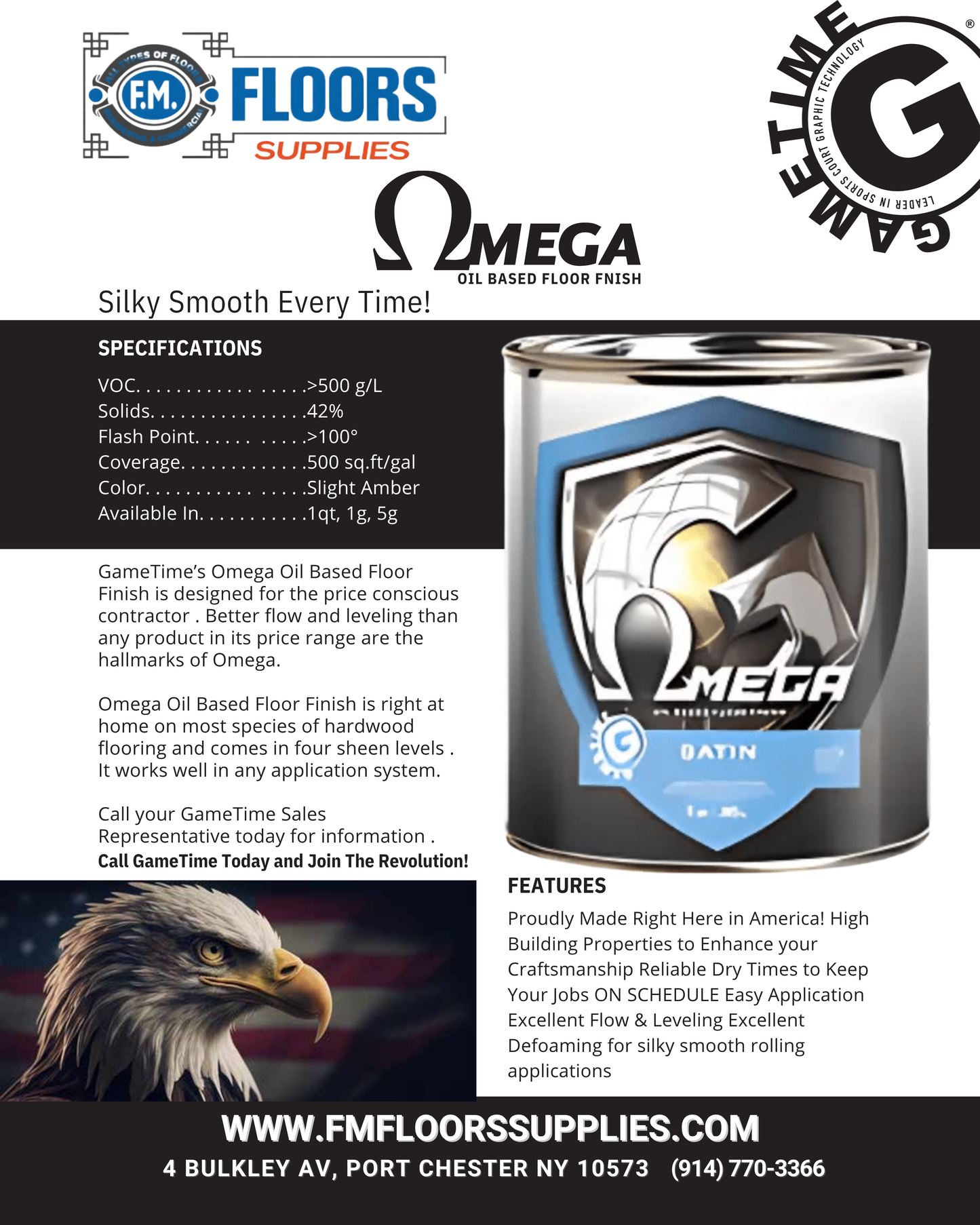 Omega Oil Based Floor Finish 1Q - Gametime Leader in Sports Courts Graphic Technology | FM FLOORS SUPPLIES