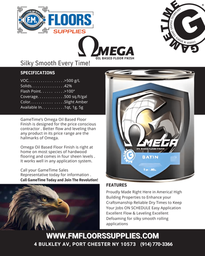Omega Oil Based Floor Finish 1Q - Gametime Leader in Sports Courts Graphic Technology | FM FLOORS SUPPLIES