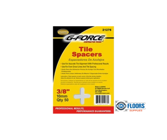 G-FORCE 21276 3/8″ Plastic Tile Spacers (50/Bag) – Wide Grout Tile Alignment Tool