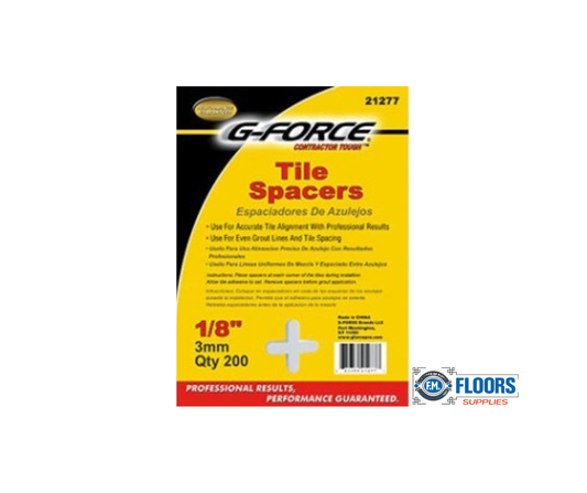 G-FORCE 21277 1/8″ Plastic Tile Spacers (200/Bag) – Tile Alignment & Grout Spacing Tool
