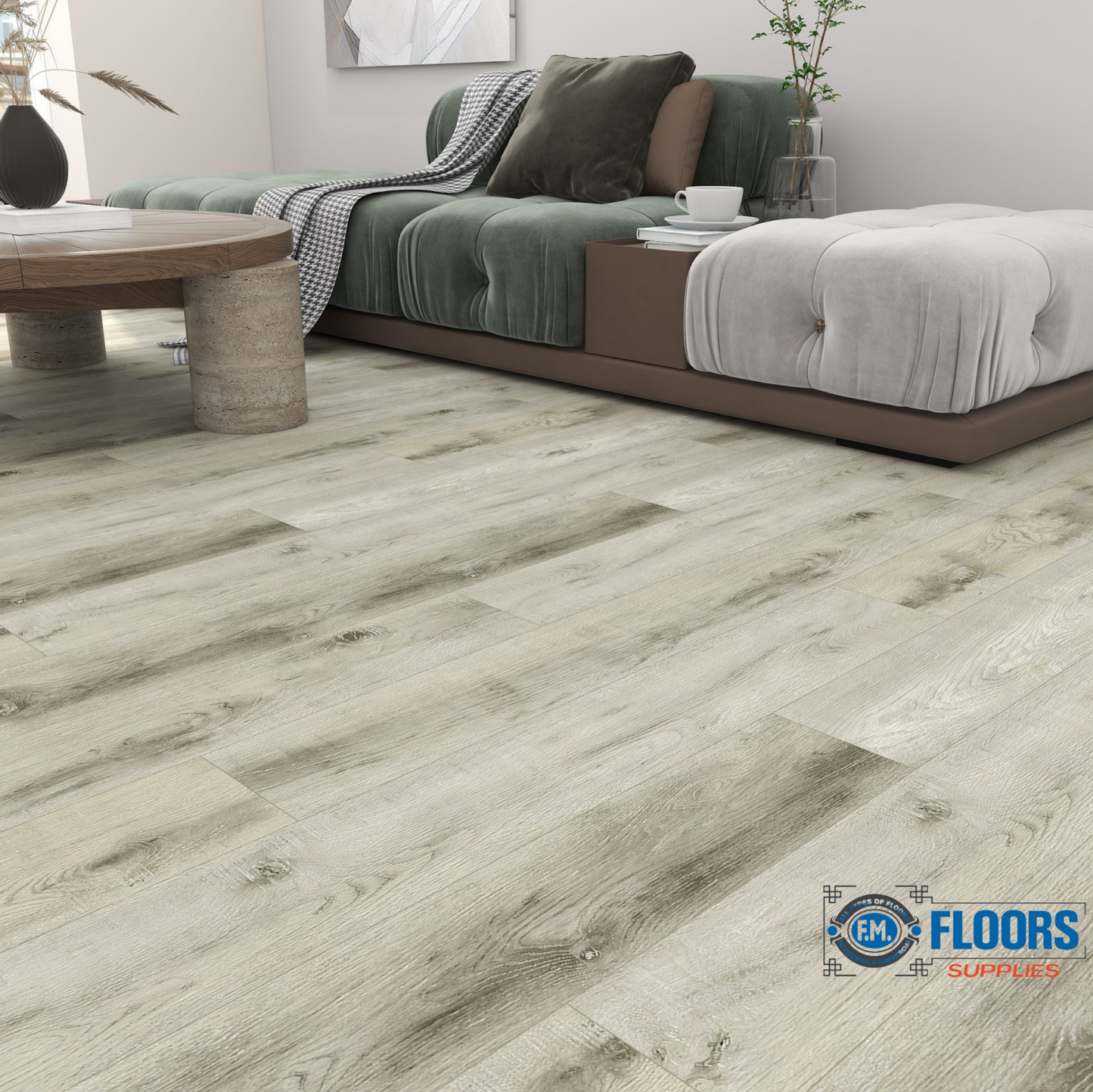 SKY Flooring DURA-PRO Series Grey Oak | 6.5mm SPC Waterproof Luxury Vinyl Plank Flooring – 22mil Wear Layer