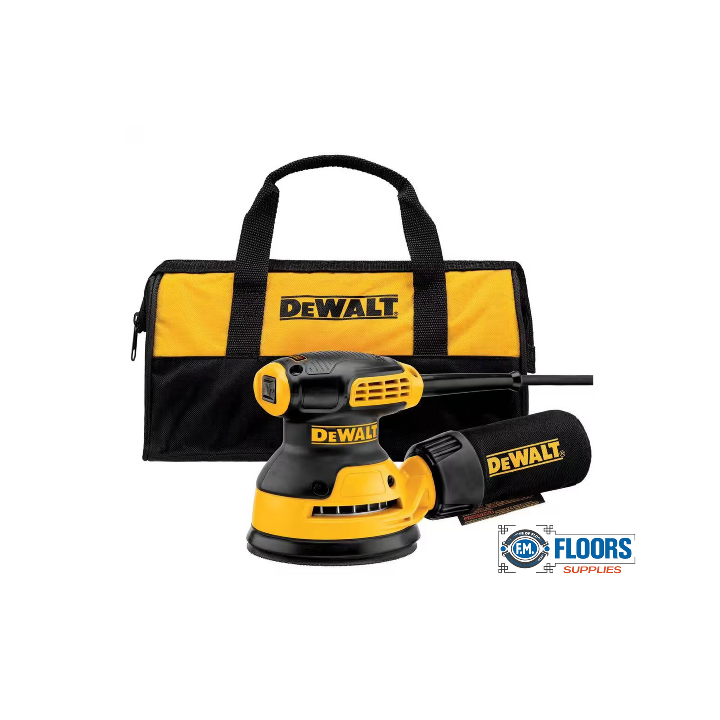 Dewalt 5" Single Speed Random Orbit Sander Kit with Bag Hook & Loop