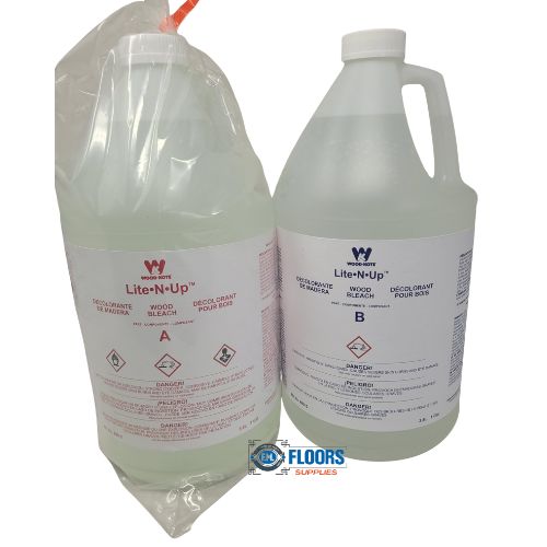 Woodkote Lite-N-Up  Wood Bleach Solution Kit Containing Solution A & B 2 Gallons Per Order