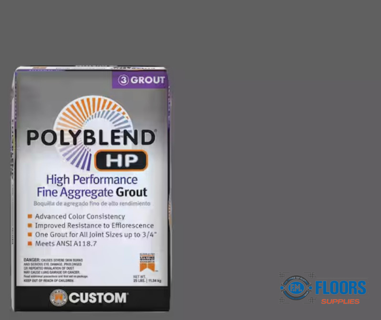 PolyBlend® HP High Performance Fine Aggregate Grout – 25 lb Bag
