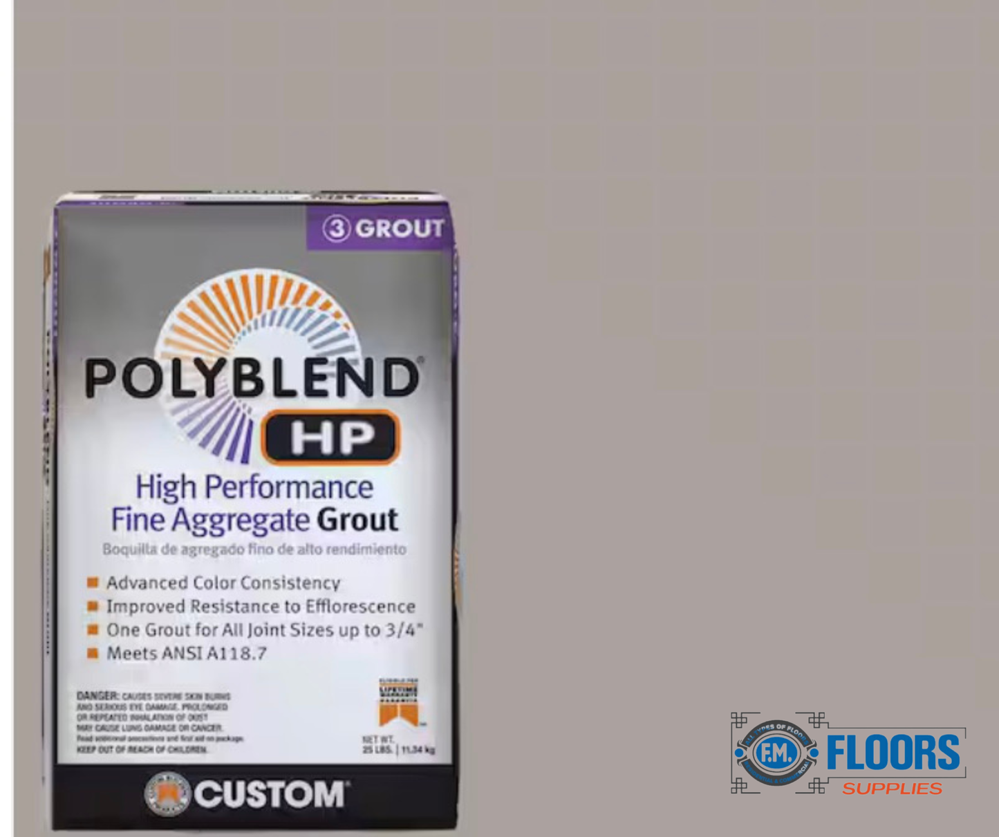PolyBlend® HP High Performance Fine Aggregate Grout – 25 lb Bag