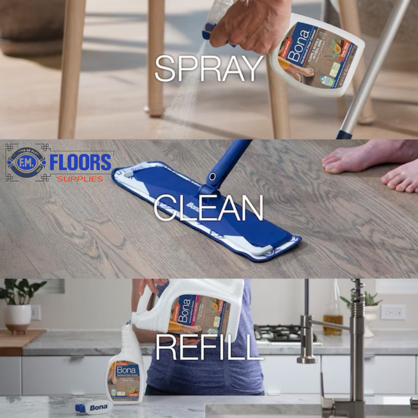 Bona Hardwood Floor Cleaner Cedar Wood Scent  32 oz