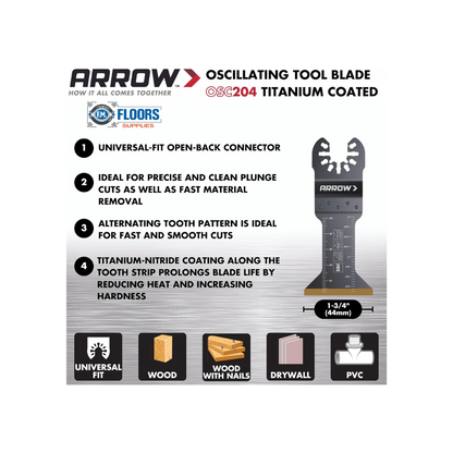 Arrow Fastener 1 3/4" Titanium Metal Blade 3PC