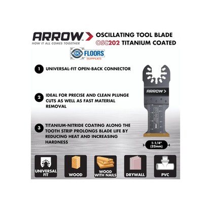 Arrow Fastener 1 1/4" Titanium Metal Blade 1 PC