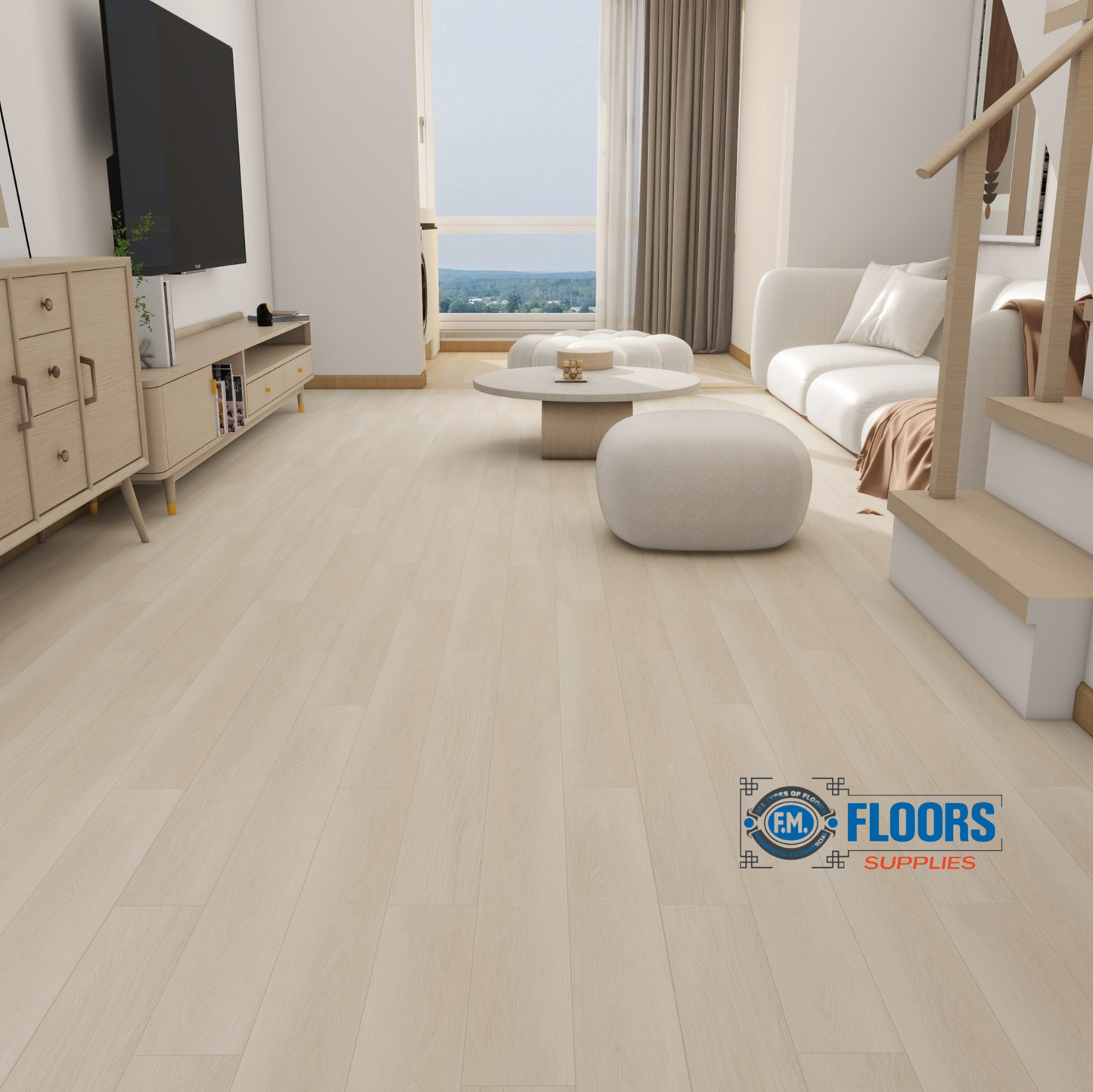 Sky Flooring Select Pro Malibu 7.2” x 48” | 5.7mm Thick | 22mil Wear Layer | Wood Grain LVP Flooring