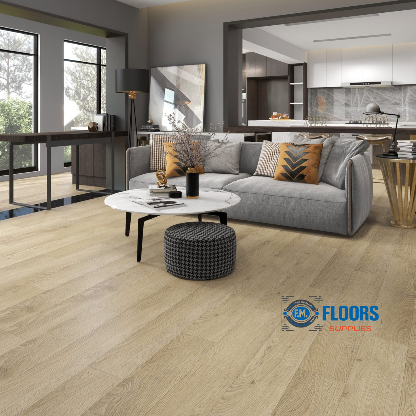 Sky Flooring Select Pro Fiji 7.2” x 48” | 5.7mm Thick | 22mil Wear Layer | Wood Grain LVP Flooring