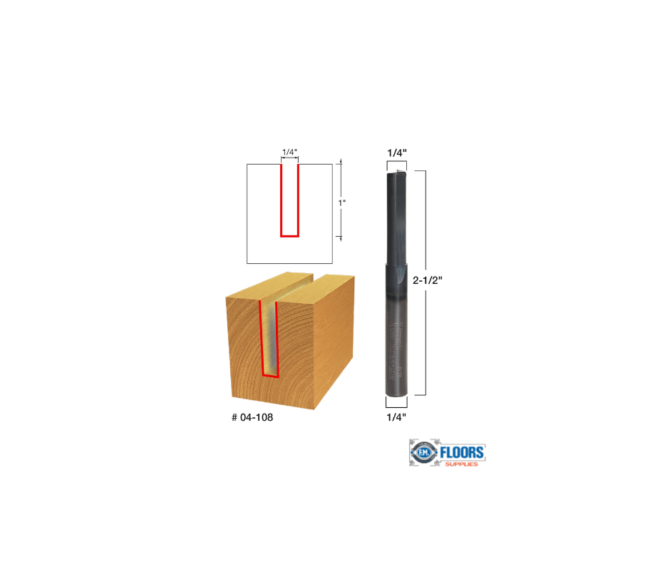 1/4" Double Flute Straight Bit