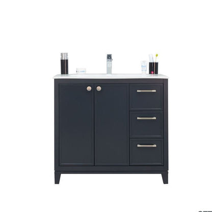 Frame Dark Gray 36" Bathroom Cabinet