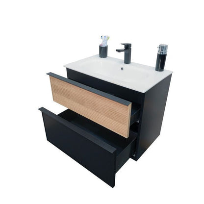 Ravello Natural Black 30" Bathroom Cabinet