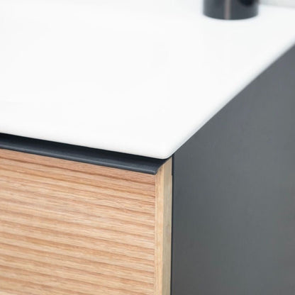 Ravello Natural Black 30" Bathroom Cabinet