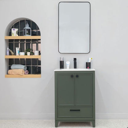 Frame Pine Green 24" Bathroom Cabinet