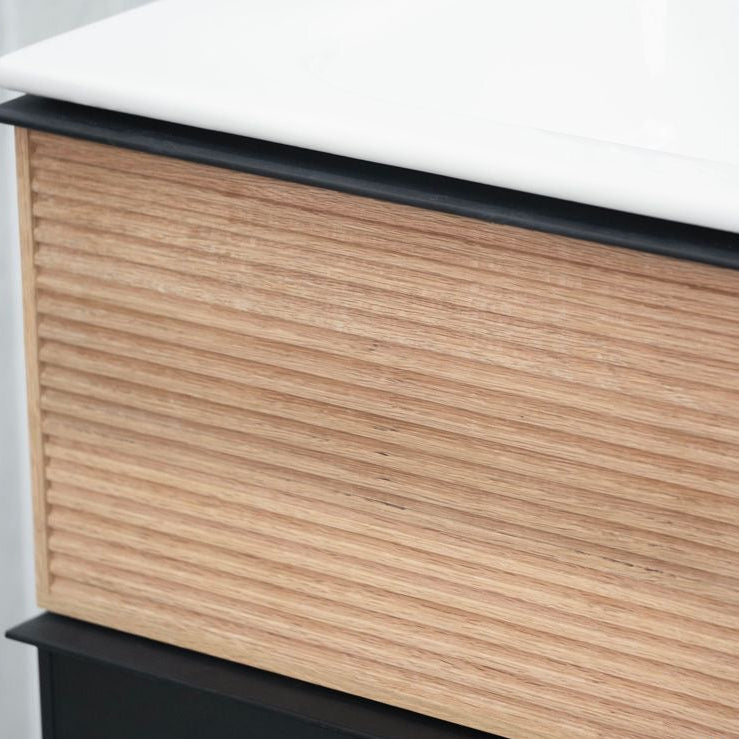 Ravello Natural Black 30" Bathroom Cabinet