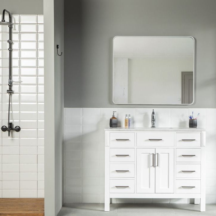 Fawna 42" White Bathroom Cabinet