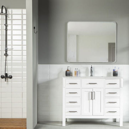 Fawna 42" White Bathroom Cabinet