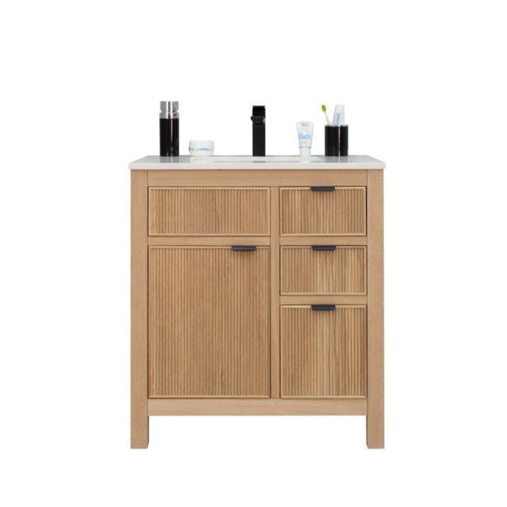 Catalina Natural Oak 30" Bathroom Cabinet