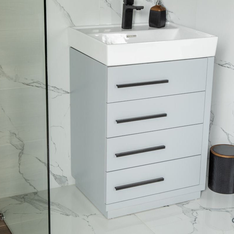 Adora 24" Light Gray Bathroom Cabinet