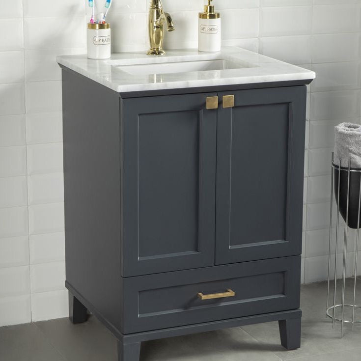 Paloma 24" Dark Gray Bathroom Cabinet