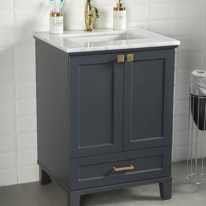 Paloma 24" Dark Gray Bathroom Cabinet