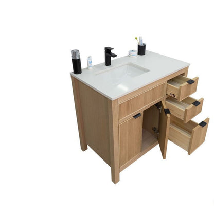Catalina Natural Oak 36" Bathroom Cabinet