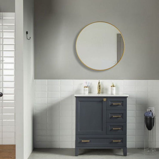 Paloma 30" Dark Gray Bathroom Cabinet