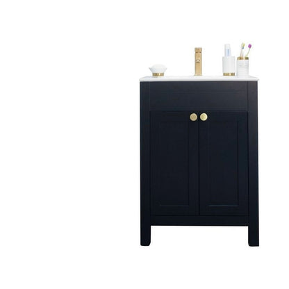 Aria Black 24" Bathroom Cabinet