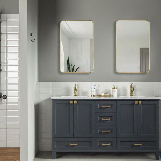 Paloma 60" Dark Gray Double Bowls Bathroom Cabinet