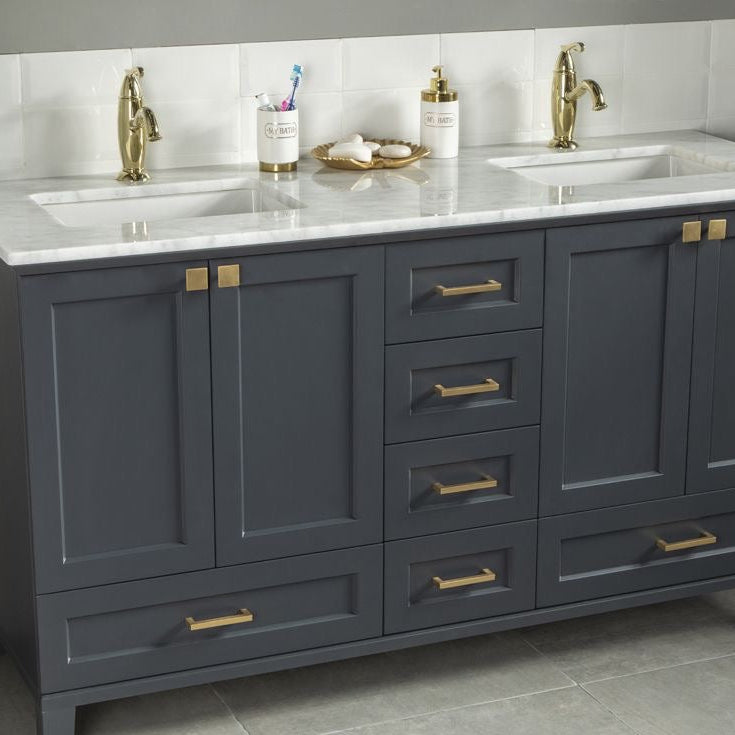 Paloma 60" Dark Gray Double Bowls Bathroom Cabinet