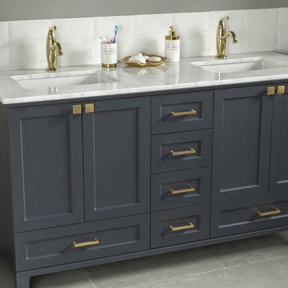 Paloma 60" Dark Gray Double Bowls Bathroom Cabinet