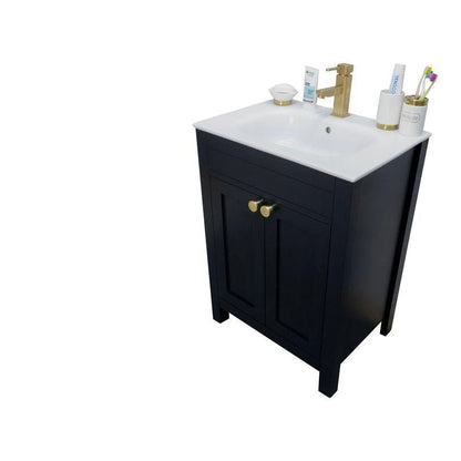 Aria Black 24" Bathroom Cabinet